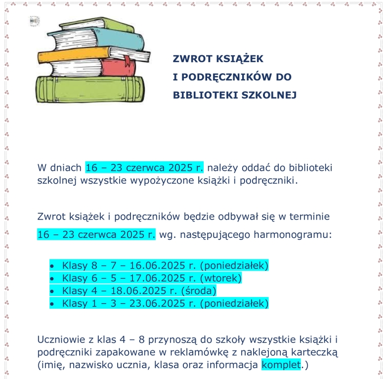 ZWROT KSIĄŻEK 25