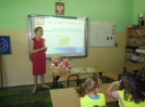 Czerwcowe spotkania_Lekcja o numerze 112 przeprowadzona w naszej szkole dla klasy 1 a przez panią Ewę Nowak - Koprowicz z WSiZ