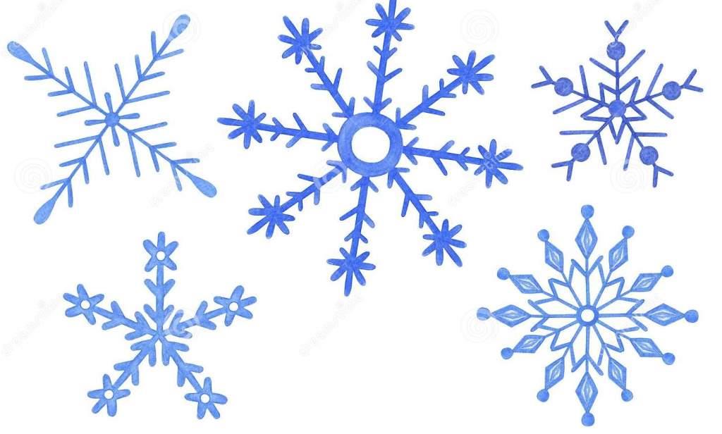 płatek śniegu akwarela śnieżki boże narodzenie święta narysowane ręcznie symbol końca roku uroczystości rodzinnej kartka 196893834